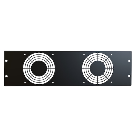 Hammond 3U 19 GRILL Panel FOR 2X120MM PPGP191202BK1